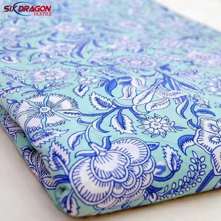 green print cotton fabric OEM
