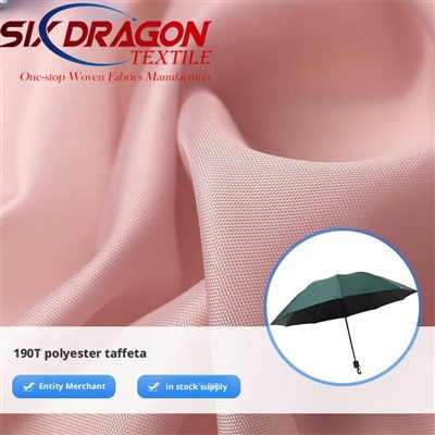 190t Taffta Polyester PU Tessut għall-umbrella u l-inforra